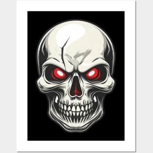 Skull head Posters and Art